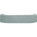 Meridian Arc Mint Green Vegan Leather 10 pc Modular Sectional IMAGE 6