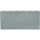 Meridian Arc Mint Green Vegan Leather 2 pc Modular Sectional IMAGE 6