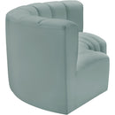 Meridian Arc Mint Green Vegan Leather 3 pc Modular Sectional IMAGE 5