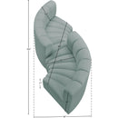 Meridian Arc Mint Green Vegan Leather 4 pc Modular Sectional IMAGE 11