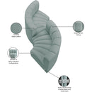 Meridian Arc Mint Green Vegan Leather 4 pc Modular Sectional IMAGE 12