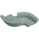 Meridian Arc Mint Green Vegan Leather 4 pc Modular Sectional IMAGE 4