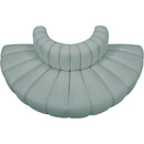Meridian Arc Mint Green Vegan Leather 4 pc Modular Sectional IMAGE 3