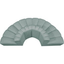 Meridian Arc Mint Green Vegan Leather 4 pc Modular Sectional IMAGE 4