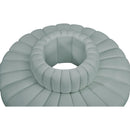 Meridian Arc Mint Green Vegan Leather 8 pc Modular Sectional IMAGE 5