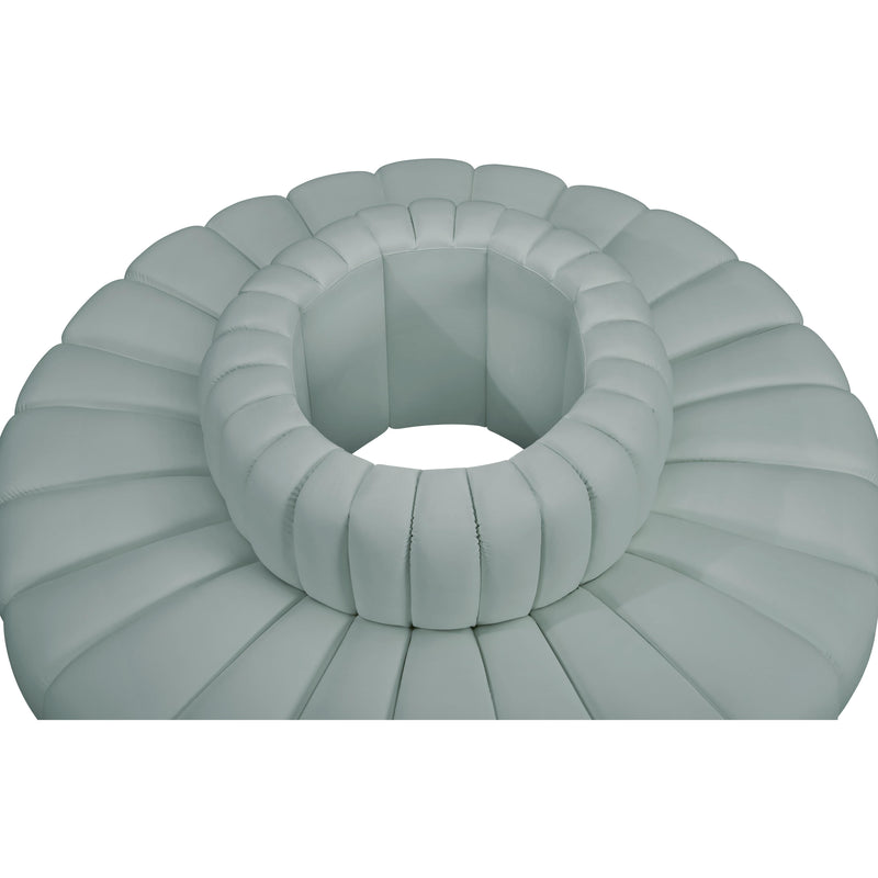 Meridian Arc Mint Green Vegan Leather 8 pc Modular Sectional IMAGE 5