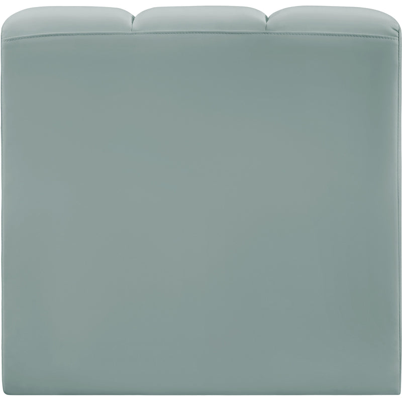 Meridian Arc Mint Green Vegan Leather Straight Chair IMAGE 6