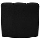 Meridian Arc Black Boucle Fabric Curved Corner IMAGE 3