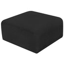 Meridian Arc Black Boucle Fabric Ottoman IMAGE 3
