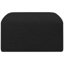 Meridian Arc Black Boucle Fabric Ottoman IMAGE 5