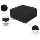 Meridian Arc Black Boucle Fabric Ottoman IMAGE 7