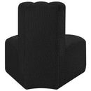 Meridian Arc Black Boucle Fabric Reverse Corner IMAGE 3