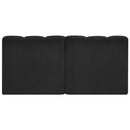 Meridian Arc Black Boucle Fabric 2 pc Modular Sectional IMAGE 3