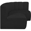 Meridian Arc Black Boucle Fabric 3 pc Modular Sectional IMAGE 6