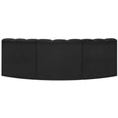 Meridian Arc Black Boucle Fabric 3 pc Modular Sectional IMAGE 3