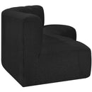 Meridian Arc Black Boucle Fabric 3 pc Modular Sectional IMAGE 6