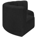 Meridian Arc Black Boucle Fabric 3 pc Modular Sectional IMAGE 6