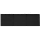 Meridian Arc Black Boucle Fabric 3 pc Modular Sectional IMAGE 3