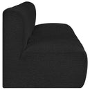 Meridian Arc Black Boucle Fabric 3 pc Modular Sectional IMAGE 6