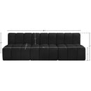 Meridian Arc Black Boucle Fabric 3 pc Modular Sectional IMAGE 8