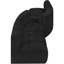 Meridian Arc Black Boucle Fabric 4 pc Modular Sectional IMAGE 4