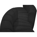 Meridian Arc Black Boucle Fabric 4 pc Modular Sectional IMAGE 6