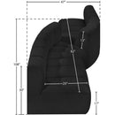 Meridian Arc Black Boucle Fabric 4 pc Modular Sectional IMAGE 7