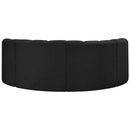 Meridian Arc Black Boucle Fabric 4 pc Modular Sectional IMAGE 3