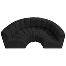 Meridian Arc Black Boucle Fabric 4 pc Modular Sectional IMAGE 5