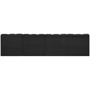 Meridian Arc Black Boucle Fabric 4 pc Modular Sectional IMAGE 3