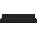 Meridian Arc Black Boucle Fabric 4 pc Modular Sectional IMAGE 4