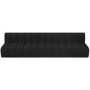 Meridian Arc Black Boucle Fabric 4 pc Modular Sectional IMAGE 5