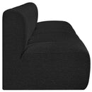 Meridian Arc Black Boucle Fabric 4 pc Modular Sectional IMAGE 6