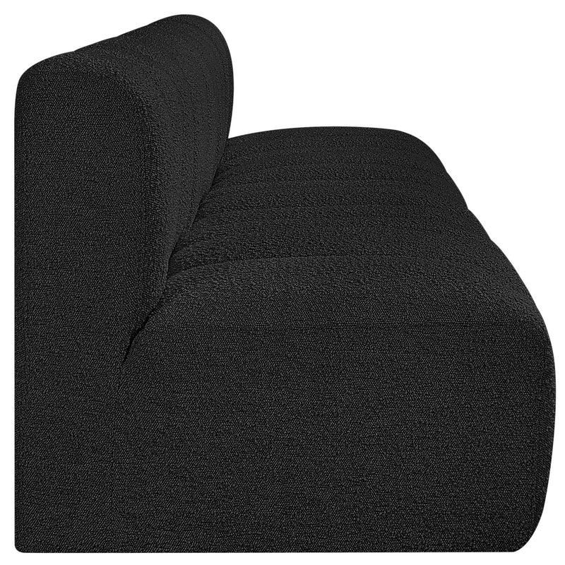 Meridian Arc Black Boucle Fabric 4 pc Modular Sectional IMAGE 6