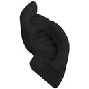 Meridian Arc Black Boucle Fabric 4 pc Modular Sectional IMAGE 4