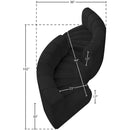 Meridian Arc Black Boucle Fabric 4 pc Modular Sectional IMAGE 8