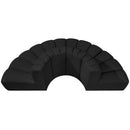 Meridian Arc Black Boucle Fabric 4 pc Modular Sectional IMAGE 5