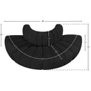Meridian Arc Black Boucle Fabric 4 pc Modular Sectional IMAGE 7