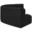 Meridian Arc Black Boucle Fabric 6 pc Modular Sectional IMAGE 6