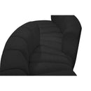 Meridian Arc Black Boucle Fabric 6 pc Modular Sectional IMAGE 4