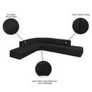 Meridian Arc Black Boucle Fabric 7 pc Modular Sectional IMAGE 7