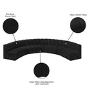 Meridian Arc Black Boucle Fabric 7 pc Modular Sectional IMAGE 10