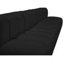 Meridian Arc Black Boucle Fabric 7 pc Modular Sectional IMAGE 9