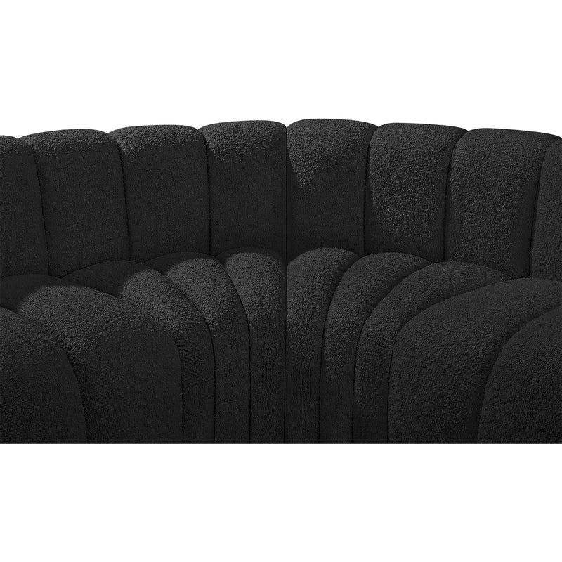 Meridian Arc Black Boucle Fabric 8 pc Modular Sectional IMAGE 8
