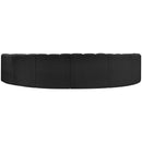 Meridian Arc Black Boucle Fabric 8 pc Modular Sectional IMAGE 3