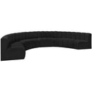 Meridian Arc Black Boucle Fabric 8 pc Modular Sectional IMAGE 4