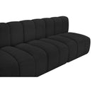 Meridian Arc Black Boucle Fabric 8 pc Modular Sectional IMAGE 8