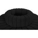 Meridian Arc Black Boucle Fabric 8 pc Modular Sectional IMAGE 4