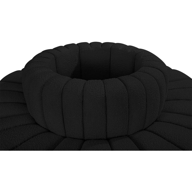 Meridian Arc Black Boucle Fabric 8 pc Modular Sectional IMAGE 4