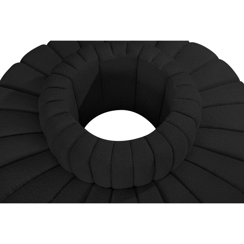 Meridian Arc Black Boucle Fabric 8 pc Modular Sectional IMAGE 5